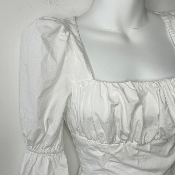 MAJORELLE Top Womens Size XS Puff Sleeve Milkmaid Regency Cottage Angelcore VSCO - Picture 4 of 10